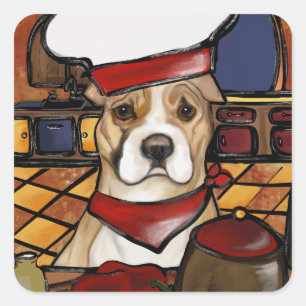 ADESIVO QUADRADO TERRIER STAFFORDSHIRE AMERICANO