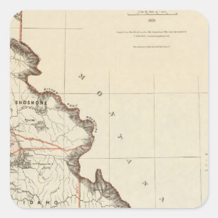 Adesivo Quadrado Território de Idaho