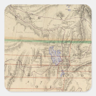 Adesivo Quadrado Território de Utah