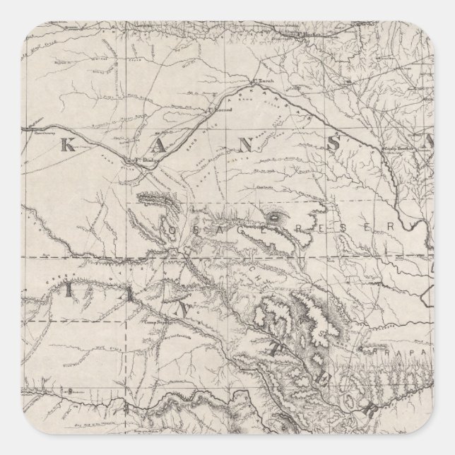 Adesivo Quadrado Território Indiano (Frente)