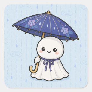Adesivo Quadrado Teru Teru Bozu Chuvoso
