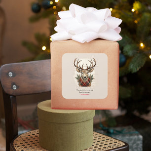 Adesivo Quadrado Tesouro Russo Charm Farmhouse Treasures com Deer X