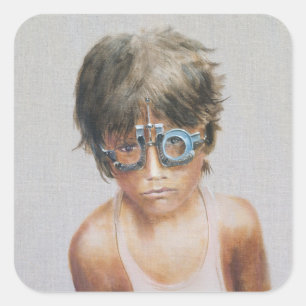 Adesivo Quadrado Teste do olho em Vivekananda