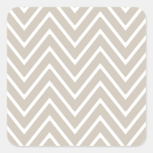Adesivo Quadrado Teste padrão bege e branco 2 de Chevron