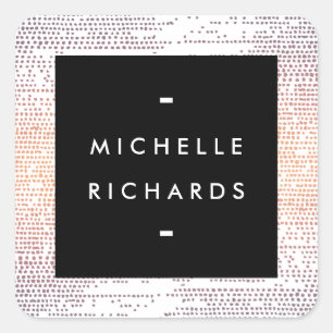 Adesivo Quadrado Teste padrão colorido da chuva dos confetes