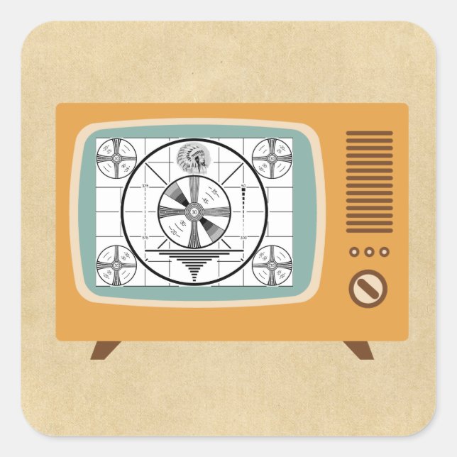 Adesivo Quadrado Teste padrão de teste principal indiano (Frente)