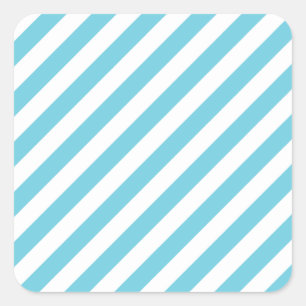 Adesivo Quadrado Teste padrão diagonal azul e branco das listras