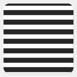 Adesivo Quadrado Teste padrão horizontal branco preto da zebra das