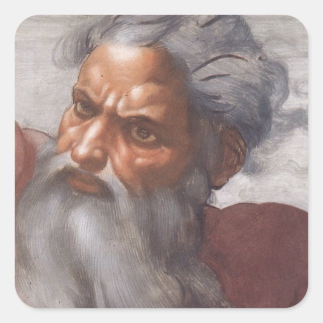 Adesivo Quadrado Teto da Capela Sistina (Frente)