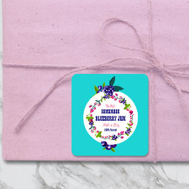 Adesivo Quadrado Teto de latas ・ Blueberry Jam DIY