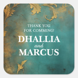 Adesivo Quadrado Teto Floral gótico E Dourado