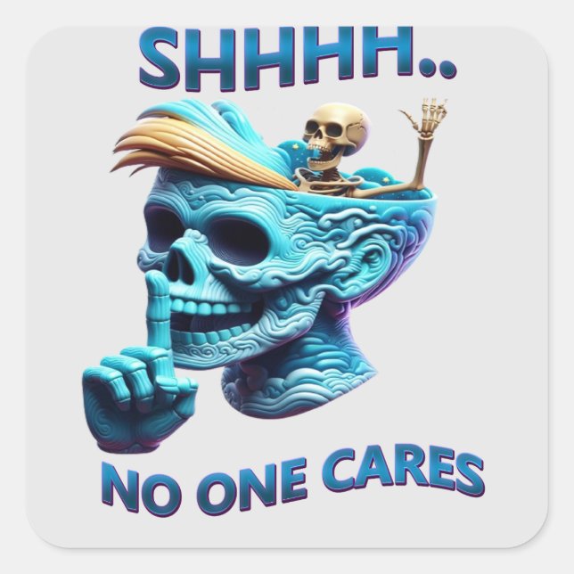 Adesivo Quadrado Teto Gráfico Silencioso Reaper Com Mensagem Sassy (Frente)