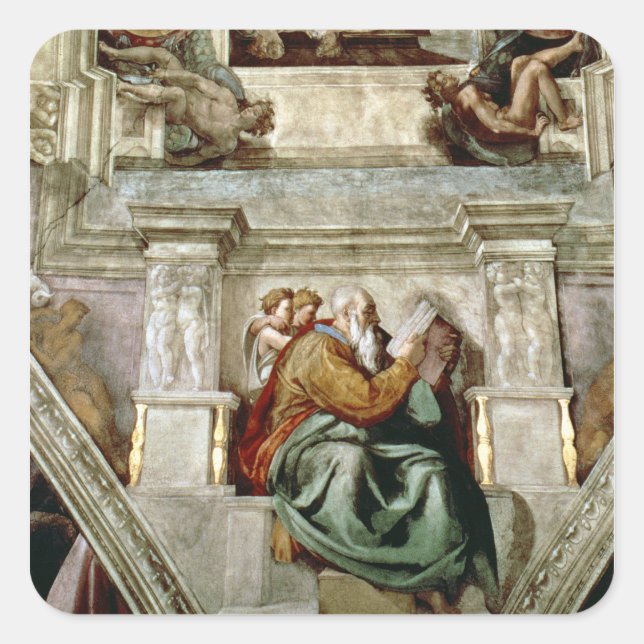 Adesivo Quadrado Teto Sistine Chapel, 1508-12 (Frente)