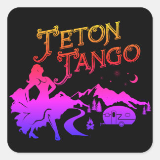 Adesivo Quadrado Teton Tango Sticker cor-de-rosa