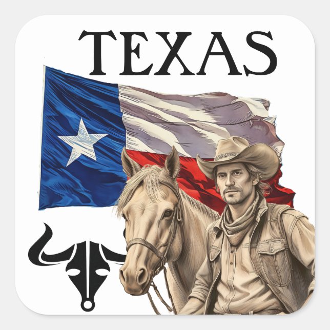ADESIVO QUADRADO TEXAS (Frente)