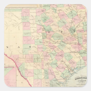 Adesivo Quadrado Texas composto