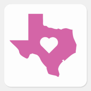Adesivo Quadrado Texas cor-de-rosa
