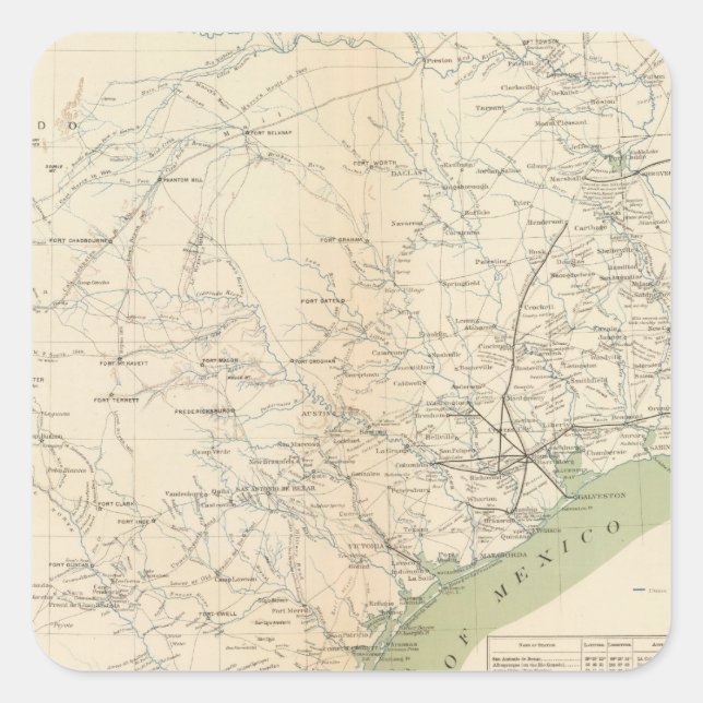 Adesivo Quadrado Texas, pt de NM (Frente)