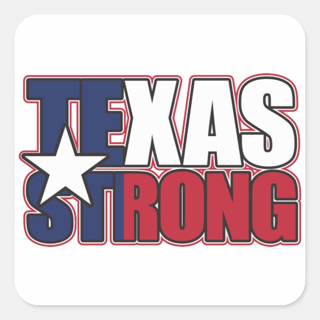Adesivo Quadrado Texas-Strong (Frente)