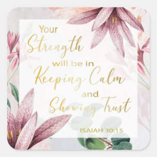 Adesivo Quadrado Texto de Ano JW 2021 - Manter Calma e Mostrar Barr