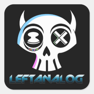 Adesivo Quadrado Texto StickerSheet de LeftAnalog