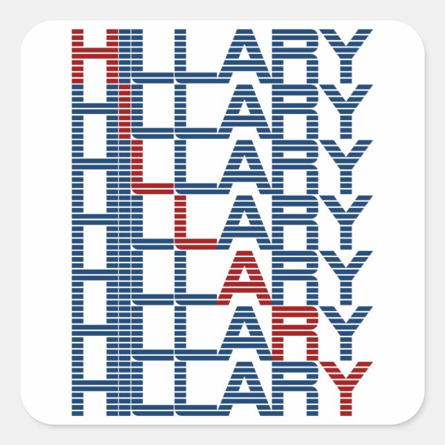 Adesivo Quadrado textoPilhasClinton hillary (Frente)