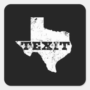 Adesivo Quadrado Textos - Nação do Texas - Texanos para a secessão