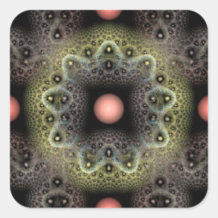 Adesivo Quadrado Textura fractal