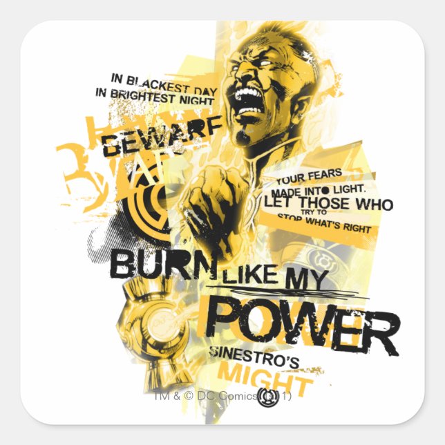 Adesivo Quadrado Thaal Sinestro 10 (Frente)