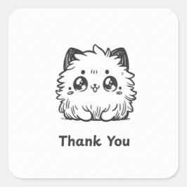 Adesivo Quadrado 'Thank you sticker'
