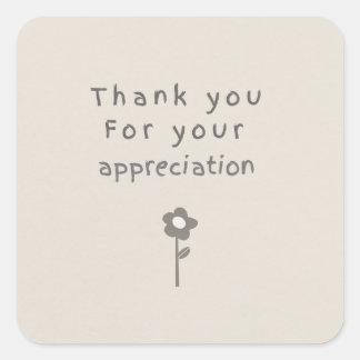 Adesivo Quadrado ' Thank your appreciation sticker '