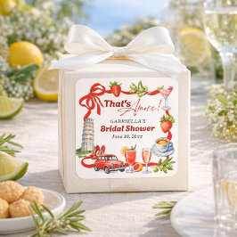 Adesivo Quadrado That's Amore Whimsical Italian Bridal Shower