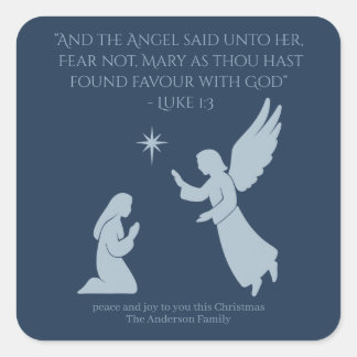 Adesivo Quadrado The Annunciation Sticker – Angel Gabriel and Mary