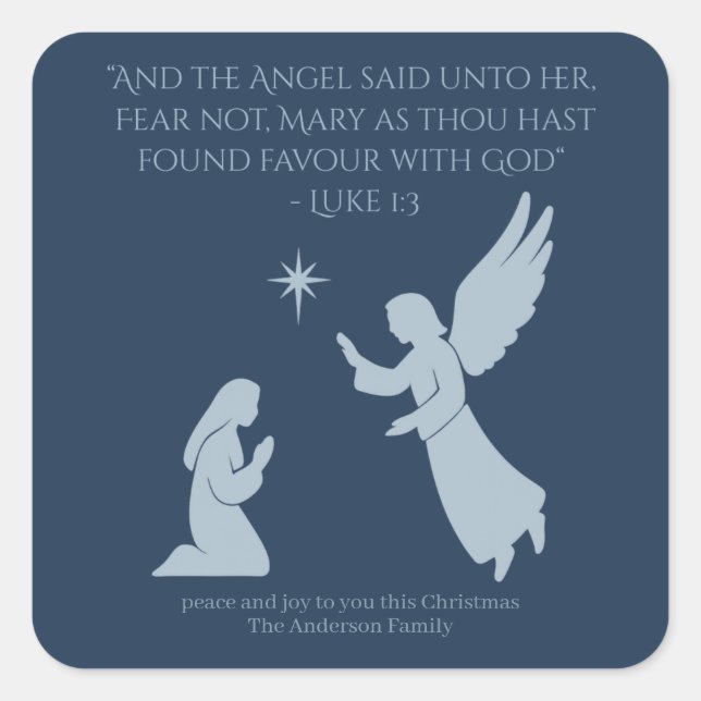 Adesivo Quadrado The Annunciation Sticker – Angel Gabriel and Mary (Frente)