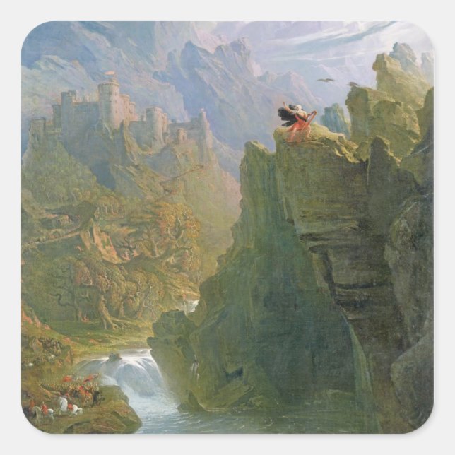 Adesivo Quadrado The Bard, c.1817 (óleo na canvas) (Frente)