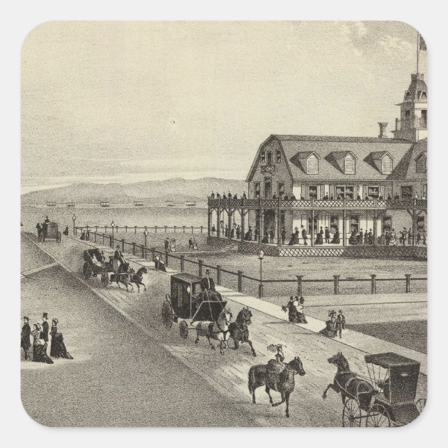 Adesivo Quadrado The Colorado House, Ocean Beach, NJ (Frente)