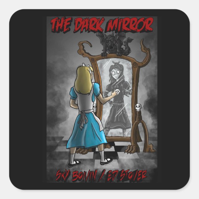 Adesivo Quadrado The Dark Mirror Collector pin 1 (Frente)