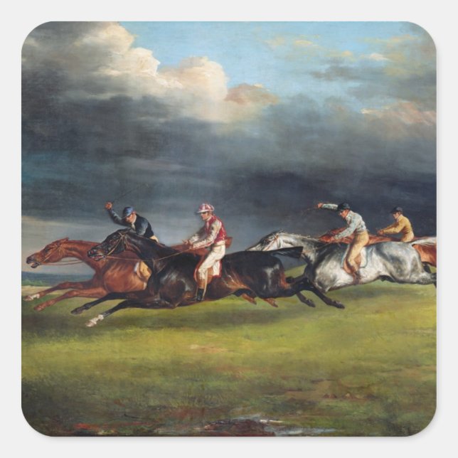 Adesivo Quadrado The Epsom Derby, 1821 (Frente)