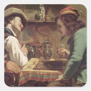 Adesivo Quadrado The Game dos esboços, 1844