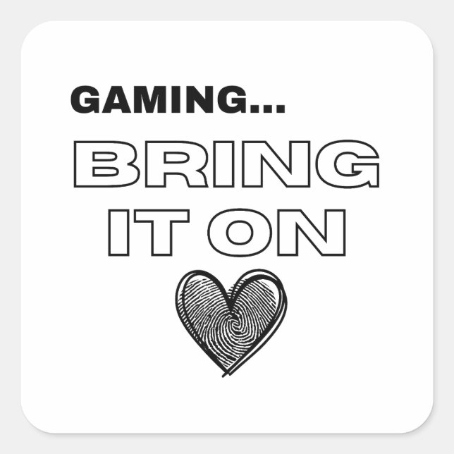 Adesivo Quadrado The Gamer Postcard (Frente)