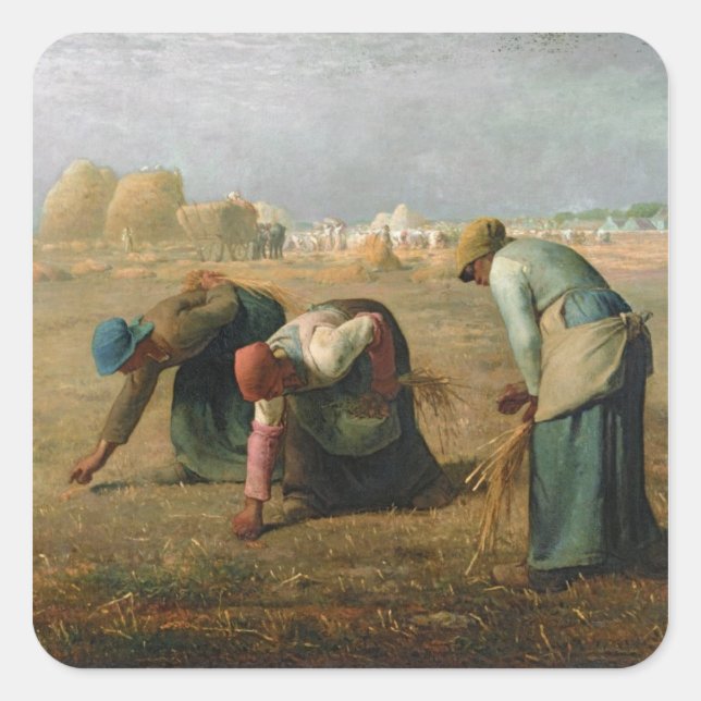 Adesivo Quadrado The Gleaners, 1857 (Frente)