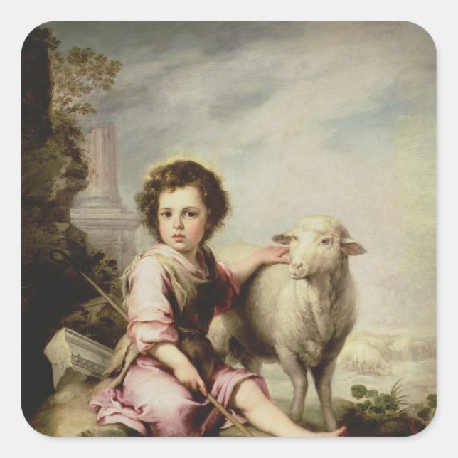Adesivo Quadrado The Good Shepherd, c.1650 (Frente)