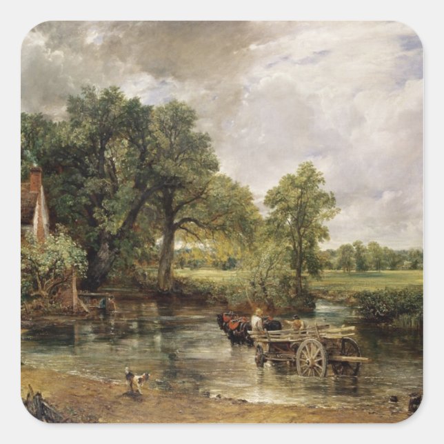Adesivo Quadrado The Hay Wain, 1821 (Frente)