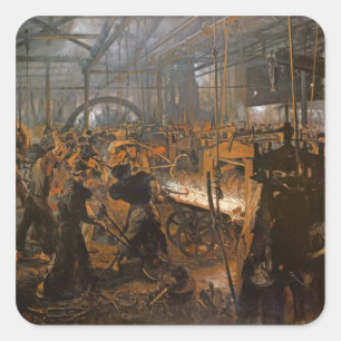 Adesivo Quadrado The Iron-Rolling Mill , 1875