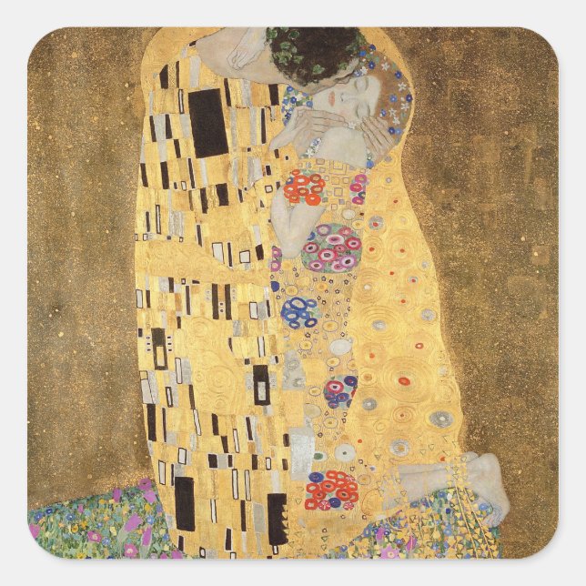 Adesivo Quadrado The Kiss, 1907-08 (Frente)