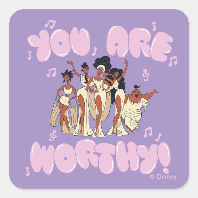 Adesivo Quadrado The Muses - You Are Worthy Square Sticker (Frente)