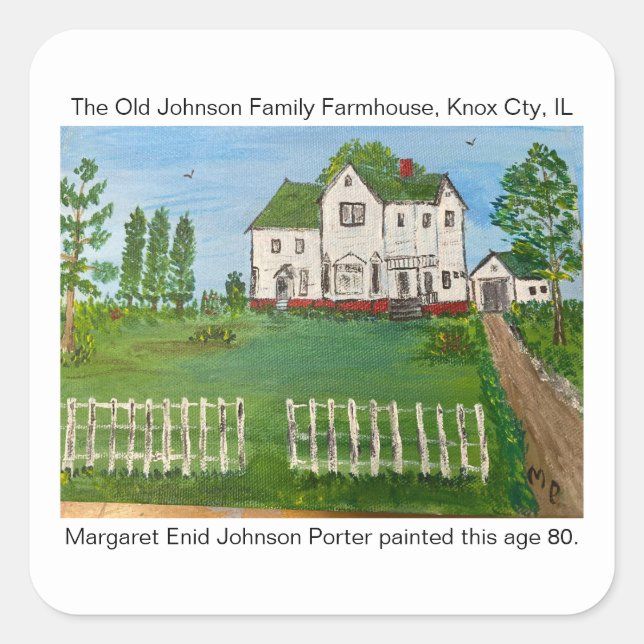 Adesivo Quadrado The Old Johnson Family Farmhouse 2000 MEJP (Frente)