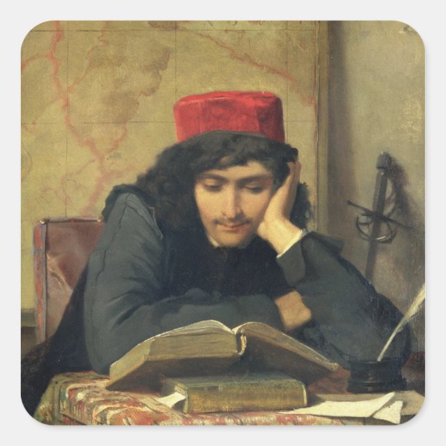 Adesivo Quadrado The Reader, 1856 (Frente)
