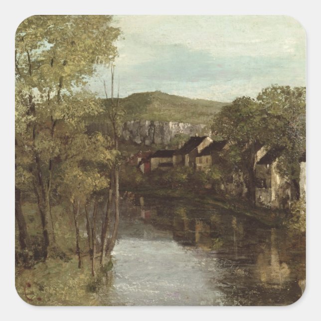 Adesivo Quadrado The Refletion of Ornans, c.1872 (Frente)