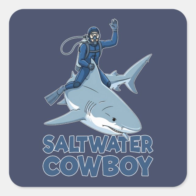 Adesivo Quadrado The Saltwater Cowboy (Frente)